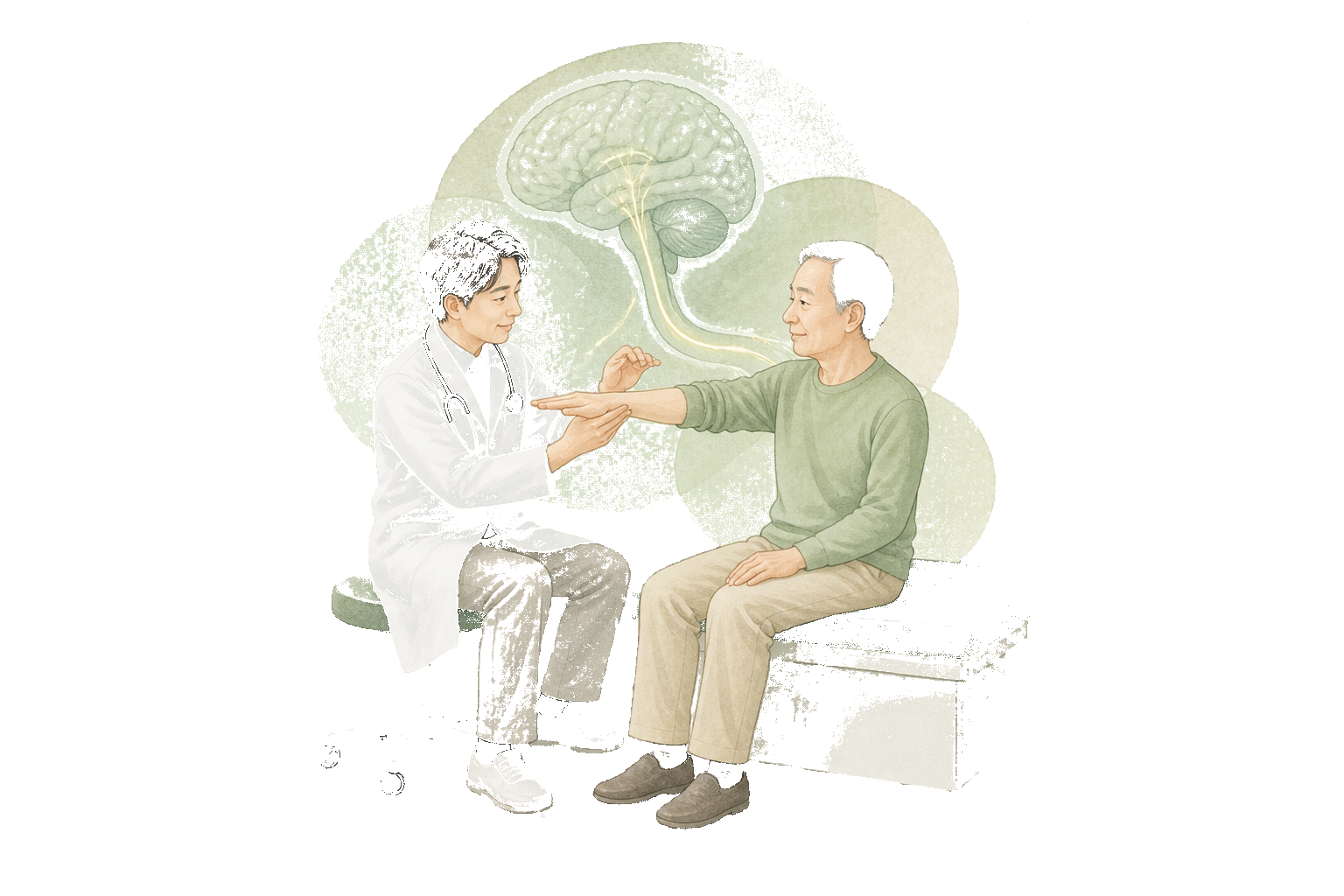 脳神経内科の診療を表す患者向けイラスト